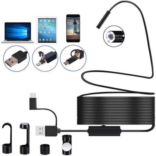 Светодиодная USB-камера для эндоскопов, гибкая, водонепроницаемая