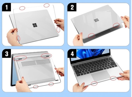 Прозрачный чехол для ПК MICROSOFT SURFACE LAPTOP GO