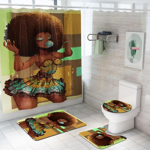 Подкладка для занавески для душа PEVA Mildew African Women_C