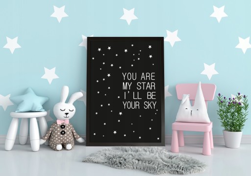 OBRAZ PLAKAT W RAMIE 33x43 cm Star P005
