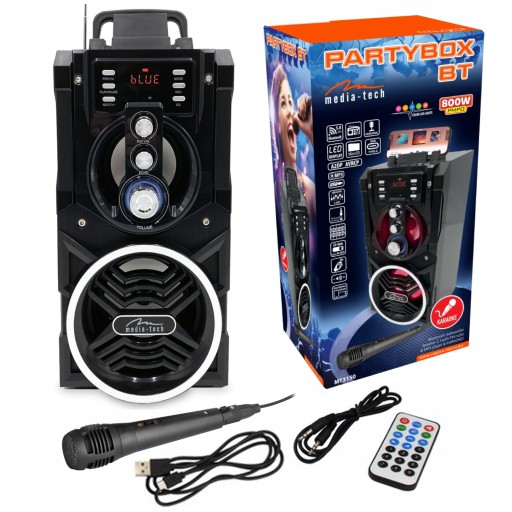 PARTYBOX караоке Bluetooth MP3 FM 800 Вт 3 микрофона