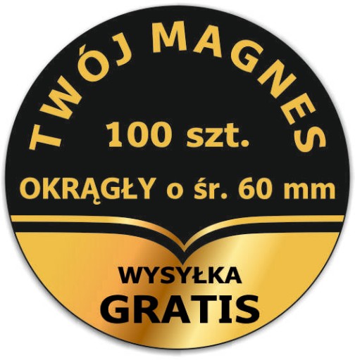 MAGNESY reklamowe okrągłe o śr. 60 mm 100 szt.
