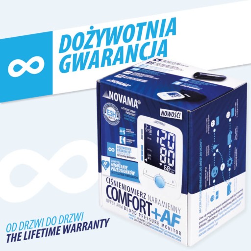 Ciśnieniomierz naramienny COMFORT+ WYKRYWA MIGOTANIE PRZEDSIONKÓW i ARYTMA