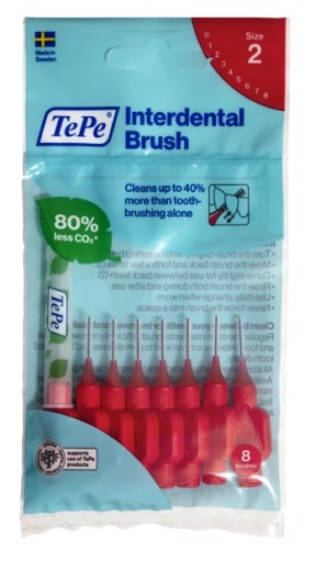 Щетки межзубные Tepe Original 0,5мм 8шт. Красный ИСО 2