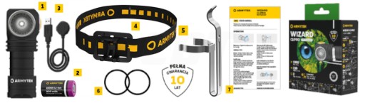 LATARKA NA KEMPING SPORTOWA ROWEROWA WIZARD C1 PRO COLD WHITE 1000 LUMENÓW