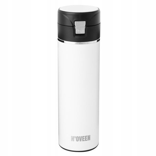 SZCZELNY KUBEK TERMICZNY TURYSTYCZNY TERMOS 400ml BIAŁY NOVEEN TB511 SS304