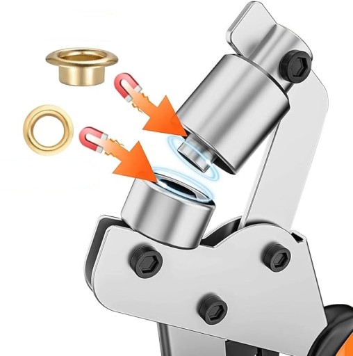 ZESTAW OCZKARKA OCZKOWNICA MAGNETYCZNA 10MM DO BANERÓW + 300OCZEK