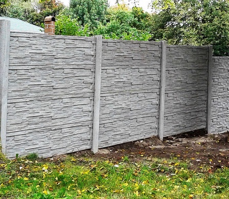 Ogrodzenie betonowe płot betonowy płyty przęsło 1,53m grafit