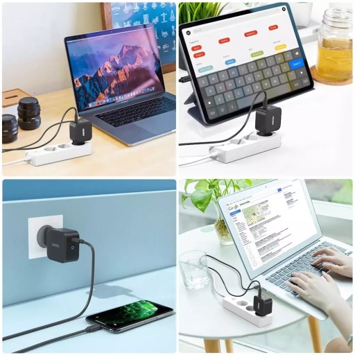 Choetech GaN Type C 61W 3A PD настенное зарядное устройство