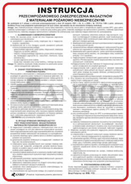 ПРАВИЛА ПОЖАРНОЙ БЕЗОПАСНОСТИ для складов с легковоспламеняющимися материалами.