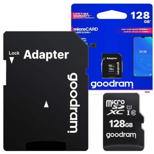 Карта microSDHC CL10 128 ГБ + адаптер + устройство чтения