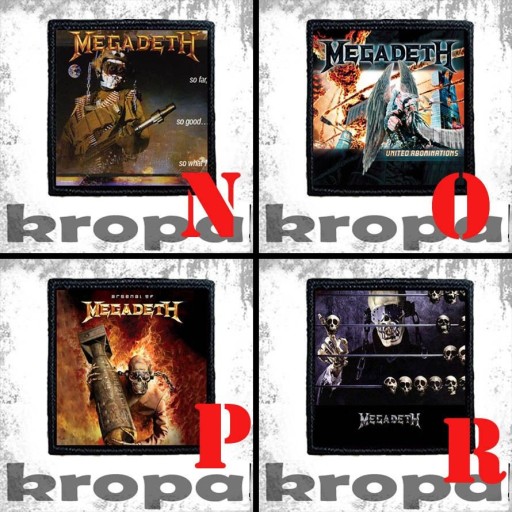 Нашивка MEGADETH 10 х 10 см. Множество дизайнов!