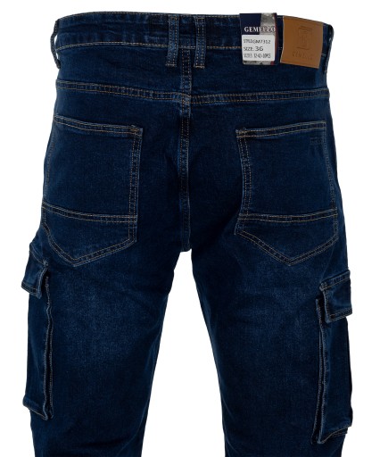Spodnie bojówki jeansowe dżinsowe jeans W35