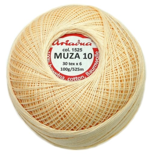 Kordonek MUZA 10 łososiowy jasny 1525 100g/525m 30x6 ARIADNA