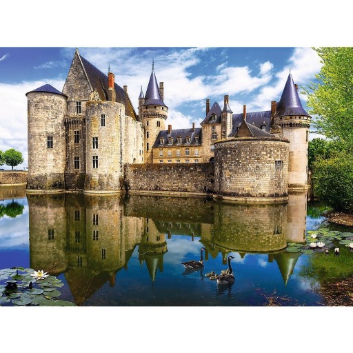 PUZZLE 3000 UKŁADANKA WIDOK KRAJOBRAZ ZAMEK WODA PTAKI FRANCJA 16+ TREFL