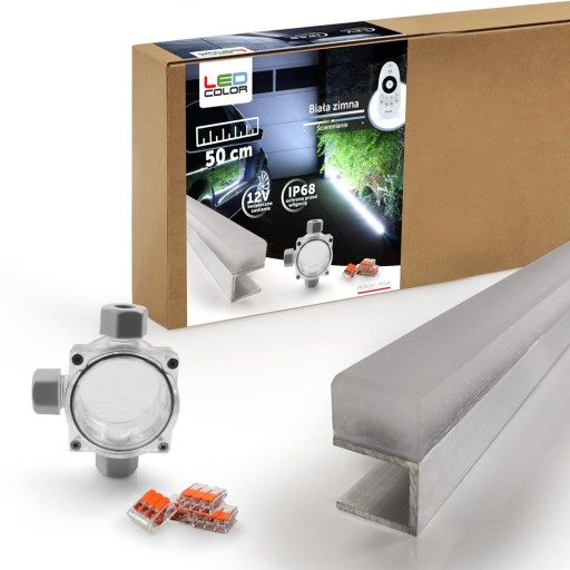Oprawa liniowa Lampa Listwa LED najazdowa Taras Podjazd Ogród IP68 BZ 0,5m