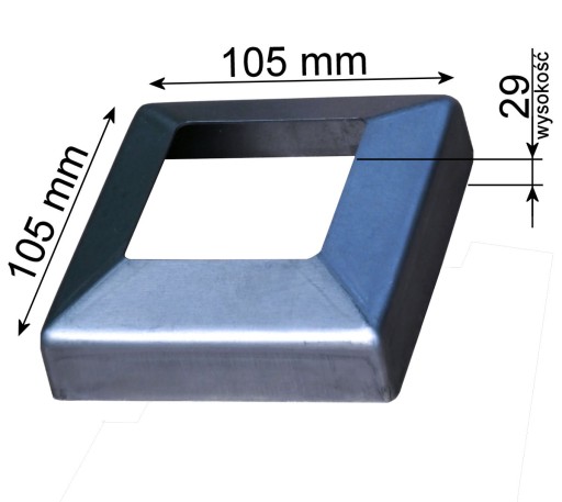 Maskownica stalowa 100x100 do słupka 60x60 mm