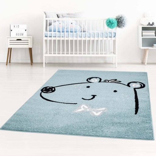 Детский ковер Bubble Kids Blue Teddy Bear - 80x150