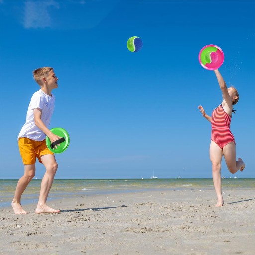 PIŁKA DO WIOSŁA NA ŚWIEŻYM POWIETRZU GRY SPORTOWE NA PLAŻY 4 SZT