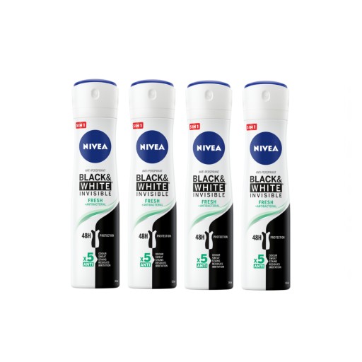 NIVEA BLACK&WHITE INVISIBLE FRESH ANTYPERSPIRANT W SPRAY'U 150 ml
