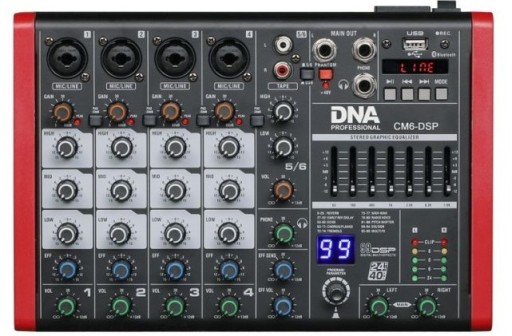 MIKSER AUDIO USB MP3 DNA DNA CM6-DSP 6 - kanałowy