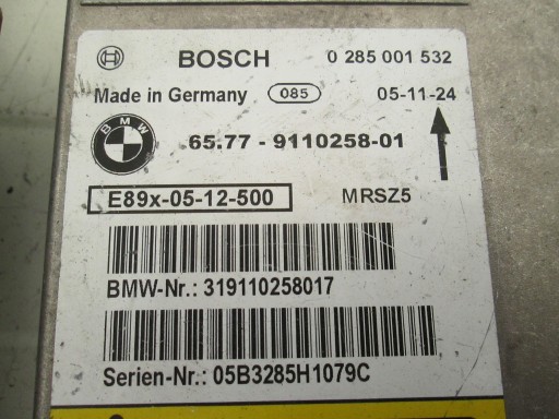 BMW X3 E90 E81 E87 SENSOR AIRBAG MODUŁ