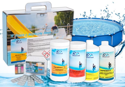 Chemia do Jacuzzi Basenu Wanien Spa Whirlpool Bez Chloru Aktywny Tlen Set2