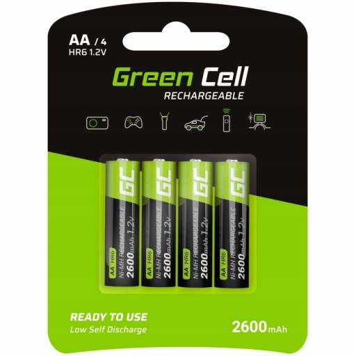 БАТАРЕИ GREEN CELL 4X AA R6 2600 мАч