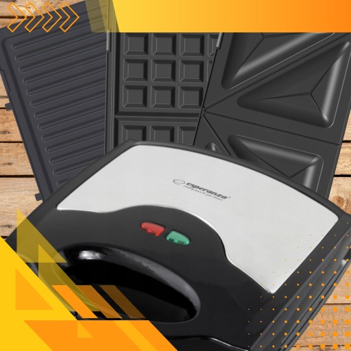 OPIEKACZ TOSTER GOFROWNICA GRILL 3w1 DO KANAPEK TOSTÓW SANDWICH PANINI