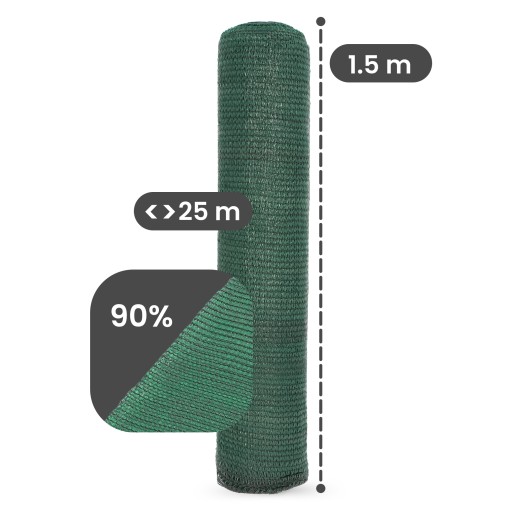 Плотный сетчатый абажур 90% 1,5x25