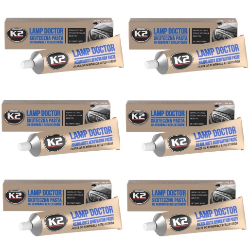 6x K2 LAMP DOCTOR PASTE РЕМОНТ РЕГЕНЕРАЦИЯ ПОЛИРОВКА ФАР ЛАМП