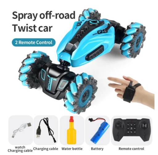 SAMOCHÓD ZDALNIE STEROWANY RĘKĄ PILOT RC DRIFT 4X4 360° LED DŹWIĘK SPRAY