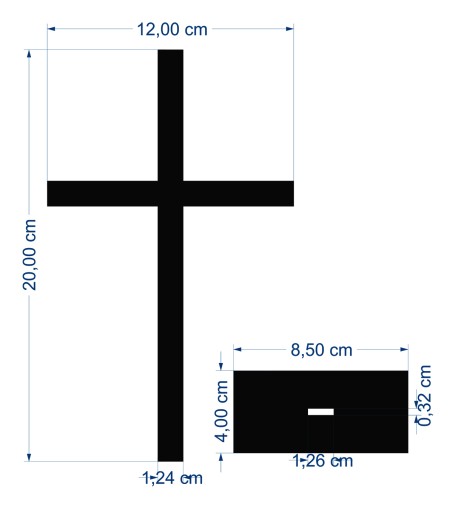 Metal Cross Standing Devetional Article zs2 20 см.