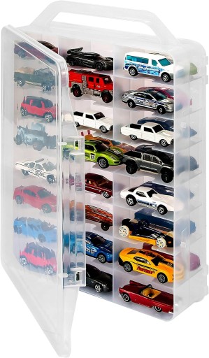 Чемодан для автомобилей Spring Springs Hot Wheels Cars 48 мест, двусторонний + наклейки