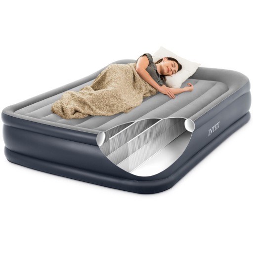 Подушка Deluxe Матрас с насосом 152x203 INTEX 64136