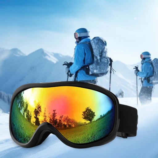 Gogle narciarskie Wiatroszczelne, przeciwmgielne, męskie, damskie, okulary przeciwsłoneczne, okulary snowboardowe w stylu B