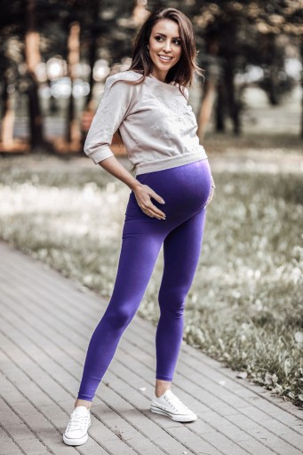 ЛЕГГИНСЫ ДЛЯ беременных, ДЛИННЫЕ ПАНЕЛЬНЫЕ, ФИОЛЕТОВЫЕ 3XL