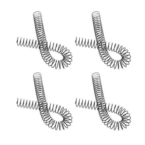 100 sztuk spiralne grzbiety 48 pętli 4:1 podz