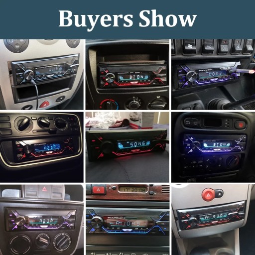 1din автомагнитола Bluetooth MP3 FM 60Wx4 с подсветкой AUX/USB/TF-карта