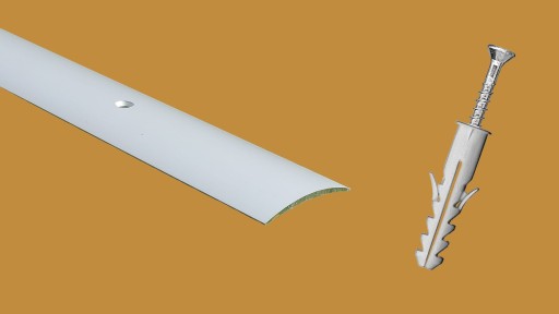 Широкая алюминиевая пороговая планка A13 ЭФФЕКТОР 40мм x 180см СЕРЕБРЯНЫЙ