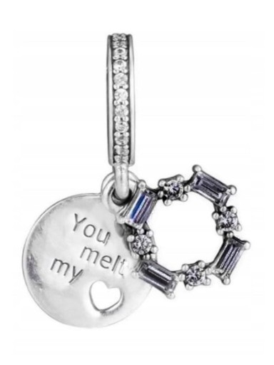 Подвеска CHARMS с фианитами в серебре S925