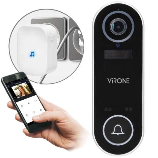 БЕСПРОВОДНОЙ ДВЕРНОЙ ЗВОНОК С WI-FI КАМЕРОЙ TUYA VIRONE VDB-1