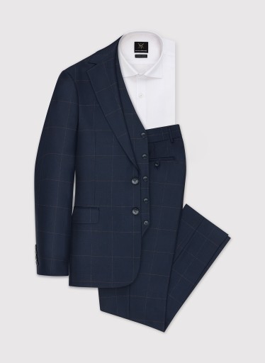 Темно-синий пиджак в клетку WINDOWPANE PAKO LORENTE 176/46