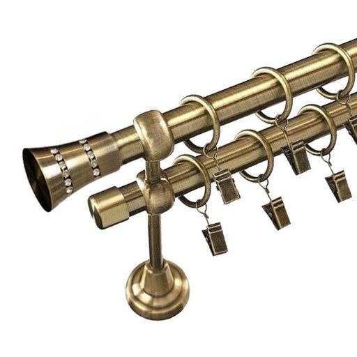 Klasyczny karnisz 340 cm 19+19 mm dwie rurki