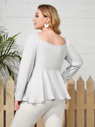 SHEIN ЭЛЕГАНТНАЯ БЕЛАЯ КЛАССИЧЕСКАЯ БЛУЗКА 44 XXL 44 XXL