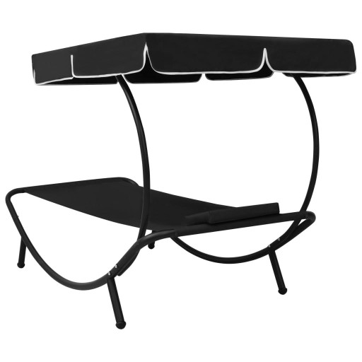 Greatstore Шезлонг Металл черный