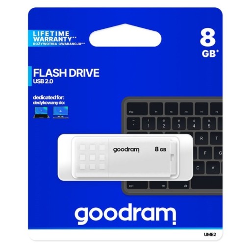 Флеш-накопитель GOODRAM 8 ГБ USB 2.0 UME2, белый