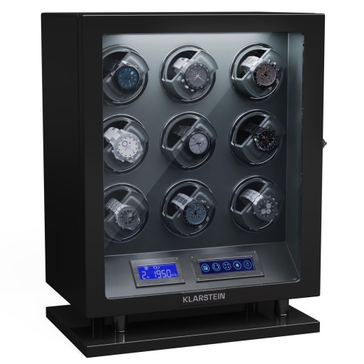 Часы Rotomat 9 Klarstein, коробка, витрина, 5 скоростей, светодиодный пульт дистанционного управления