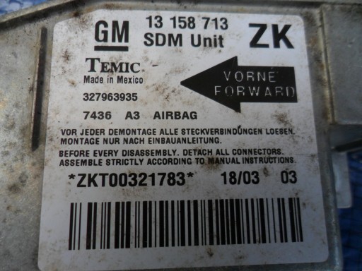 OPEL-PARTS Meriva A Датчик контроллера 13258713 ZK