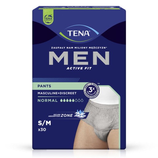 TENA Men Pants Normal S/M впитывающее белье 30 шт.